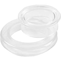 Cwuberly - Juego de tapones para sombrilla- 2 pulgadas- para mesa de patio de cristal templado al aire libre (natural)